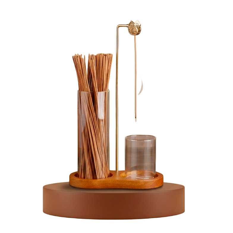 Soporte de Incienso Minimalista de Cristal