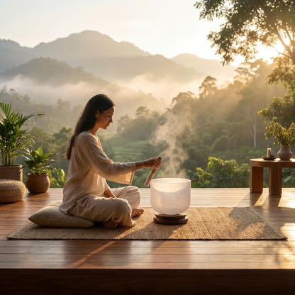 Cuenco Tibetano de Cristal 432Hz - Crystal Singing Bowl para Meditación y Sound Healing