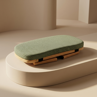 Banqueta de Meditación Ergonómica Plegable con Cojín - Banco Zen para Yoga y Mindfulness