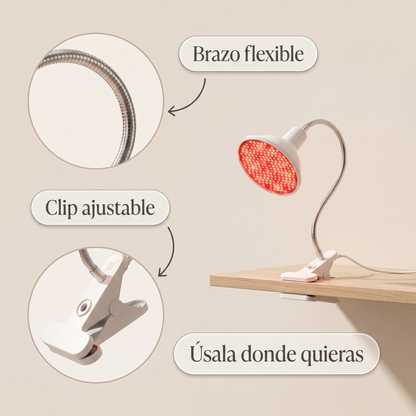 Lámpara de Terapia de Luz Roja LED 660nm + 850nm - Anti envejecimiento, Dolor Muscular y Recuperación
